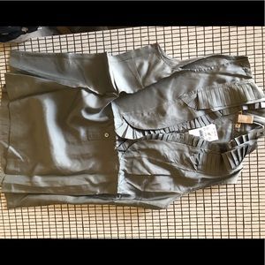 Last one Jcrew NWT collection silk calista cami ruffle tank